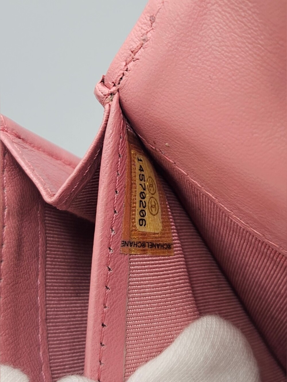 CHANEL Authentic Quilted Leather Pink Long Wallet/Clutch - Picture 10 of 17